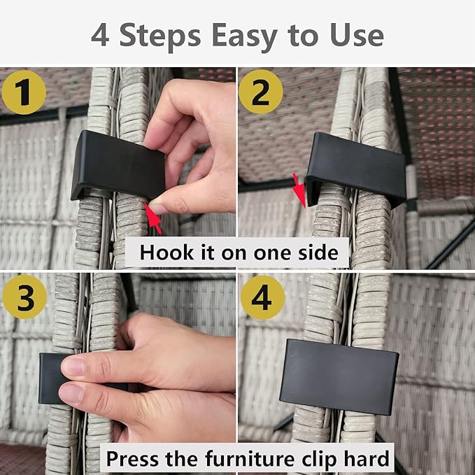 10 Pieces Outdoor Patio Furniture Clips Sectional Couch Sofa Funiture Clips - Image 5