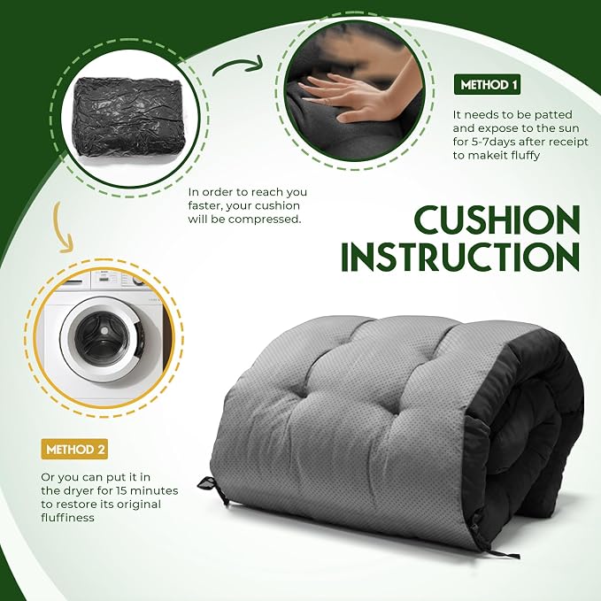 Outdoor Chaise Lounge Chair Cushion Waterproof 74.4 x 22 x 4.7 Inches Lounge - Image 6
