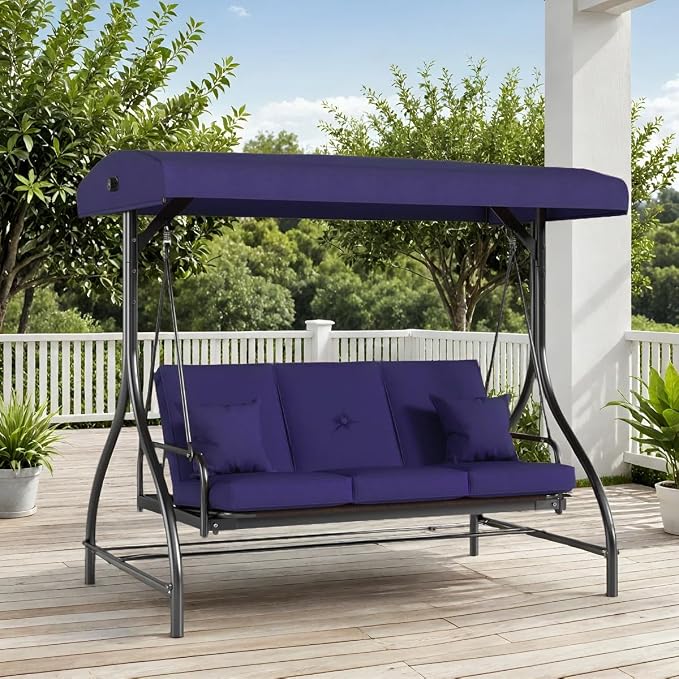TLSUNNY 3-Seat Outdoor Patio Porch Swing by TLSUNNY
