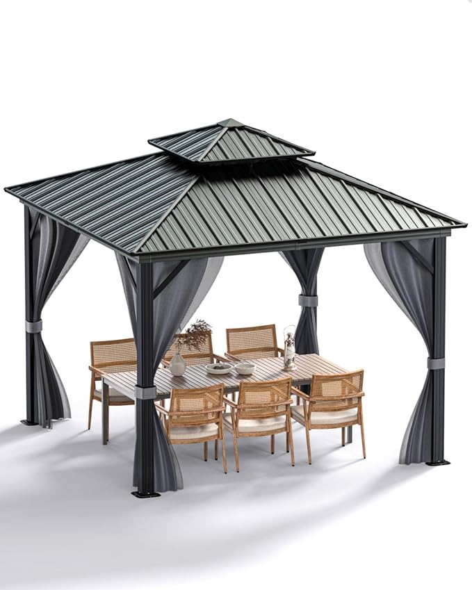 GarveeLife Hardtop Gazebo 12 ft x12 ft - Image 8
