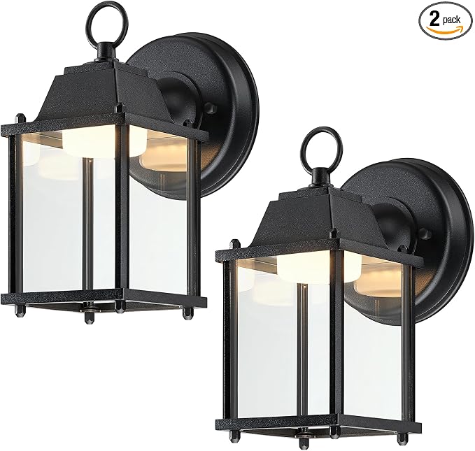 LIT-PaTH Outdoor LED Wall Lantern, Wall Sconce Exterior Porch Lighting Fixture by LIT-PaTH