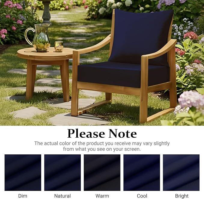 downluxe 24x24 Outdoor Chair Cushions, Waterproof Fade Resistant Patio - Image 8