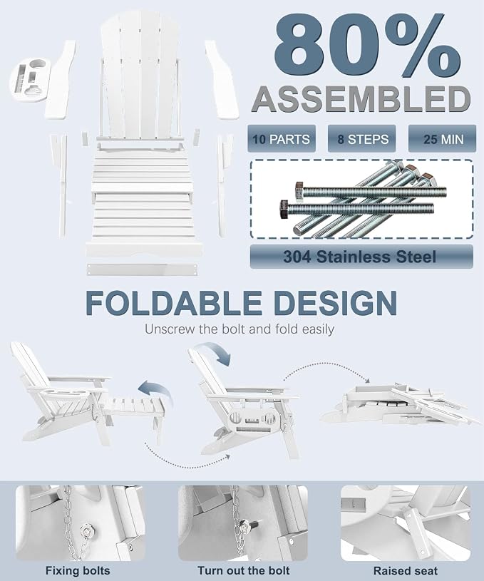 Adjustable Adirondack Chair - Image 7
