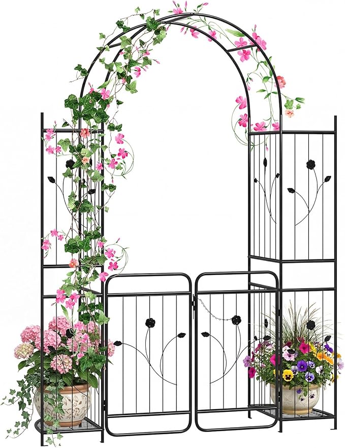 Giantex 87'' Metal Garden Arbor by Giantex