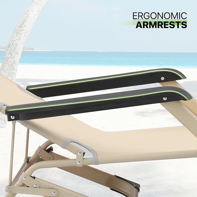 Magshion Folding Patio Chairs Set of 2, Outdoor Lounge Chair - Image 10