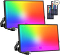 Onforu 2 Pack LED RGBW Flood Lights Outdoor 70W, 2700K Warm White Dimmable by Onforu
