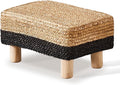 Wimarsbon Natural Seagrass Footstool Ottoman Rectangular Footrest Pouf Ottomans by Wimarsbon