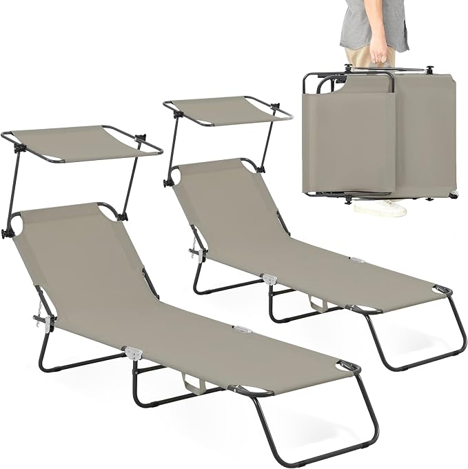 Folding Outdoor Lounge Chair by COMFYSURE