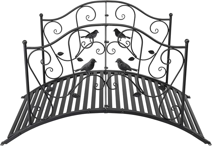 Outdoor Metal Arch Backyard Garden Bridge - Image 2