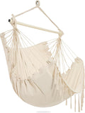 PNAEUT Hammock Chair with Tassel Hanging Rope Swing by PNAEUT