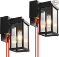 Dusk to Dawn Porch Lights with GFCI Outlets Waterproof Outdoor Wall Lights by JOKAONOTL
