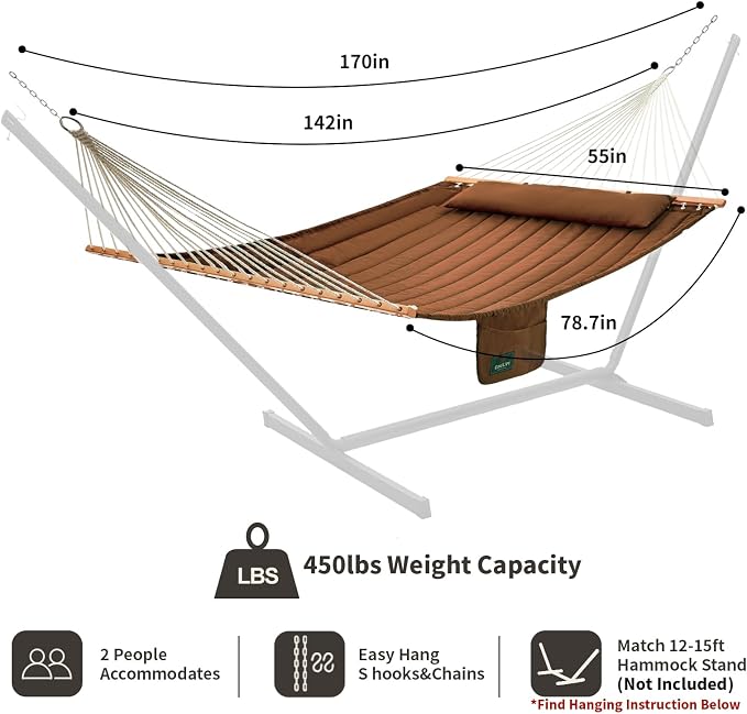 Double Quilted Fabric Hammock - Image 6
