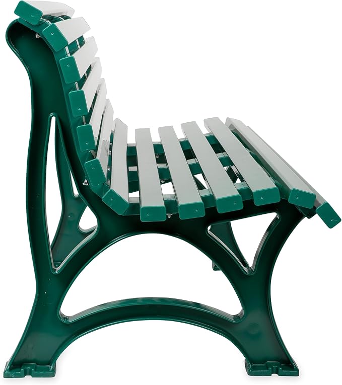 Plow & Hearth Weatherproof German PVC Outdoor Bench | 3-Seat | Holds Up to 500 - Image 6