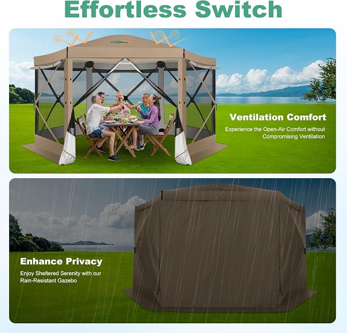 COBIZI 12x12 FT Pop Up Canopy Stargazing Tent, Gazebos On Clearance - Image 5
