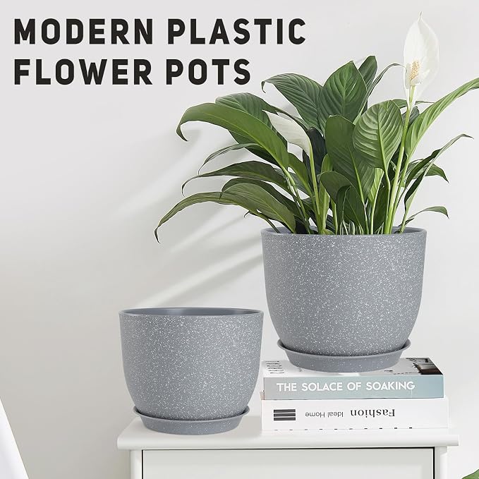 Plant Pots 10/9/8/7.5/7 inch Flower Pots - Image 4