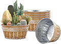 vensovo 10 Inches Brown Metal Rustic Plant Pots by vensovo