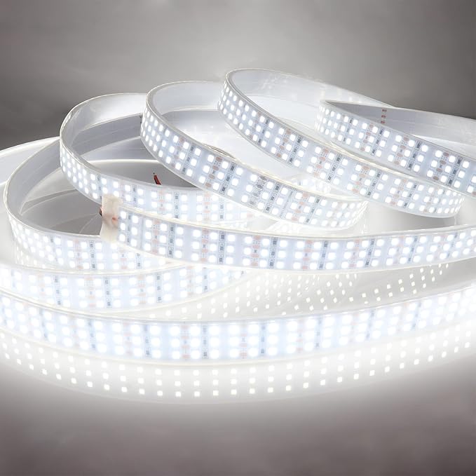 16.4Ft Super Bright Triple Row LED Strip Lights, Daylight White 6000K DC12V by LEDENET