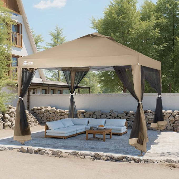 CROWN SHADES Gazebo 10x10 Pop Up Canopy - Image 8