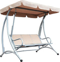 Outsunny 3-Seat Outdoor Porch Swing Chair, Patio Swing Glider by Outsunny