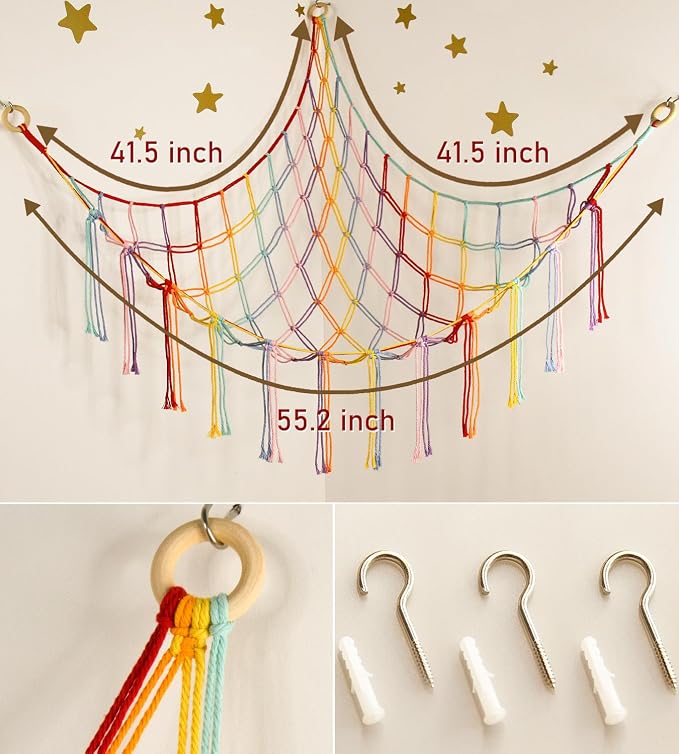 Stuffed Animal Hammock Corner Storage Net Cute Preppy Trendy Stuff Gifts - Image 6