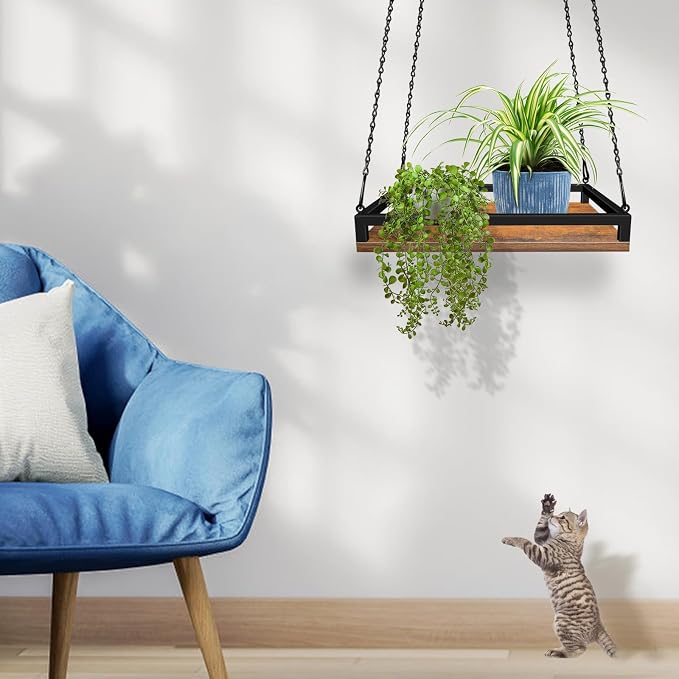 Plant Hanger Indoor, 2 Pack 16" Wooden Hanging Plant Holder - Image 2