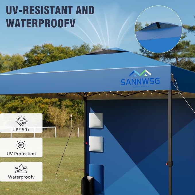 12X12 Pop Up Canopy Tent, Removable Pockets Sidewall - Image 4