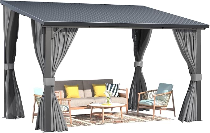 AECOJOY 12'x8' Outdoor Hardtop Gazebo Pergola - Image 7