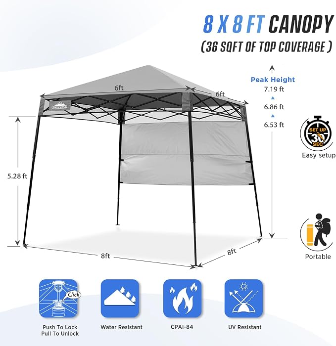 EAGLE PEAK 8x8 Pop Up Canopy Tent - Image 3