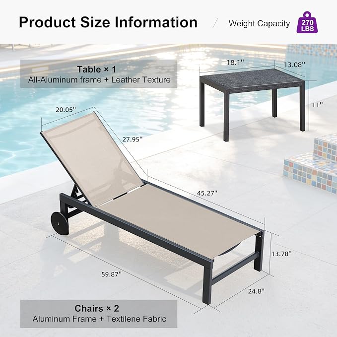 PURPLE LEAF Outdoor Chaise Lounge - Image 9