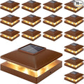 Solar Post Cap Lights Outdoor 16pack, Bright Warm White Solar Post Lights by JOFIOS