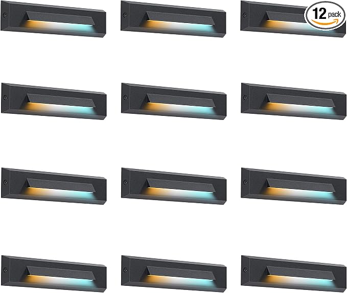 CLOUDY BAY 3 Color Low Voltage 12-24V LED Step Lights Outdoor, 2.5W Landscape by CLOUDYBAY