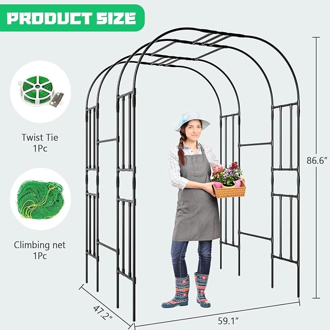 DoCred Large Garden Arch Trellis - Image 3
