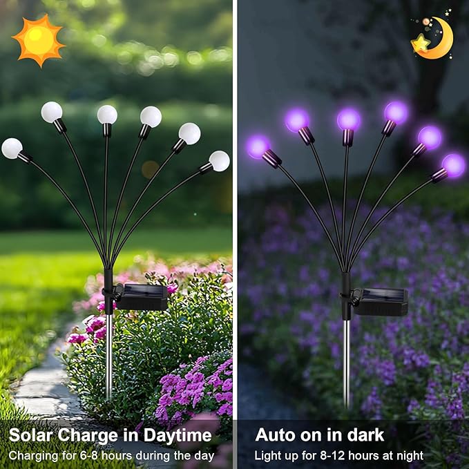 Solar Garden Lights Outdoor, Waterproof Solar Powered Lights - Image 7