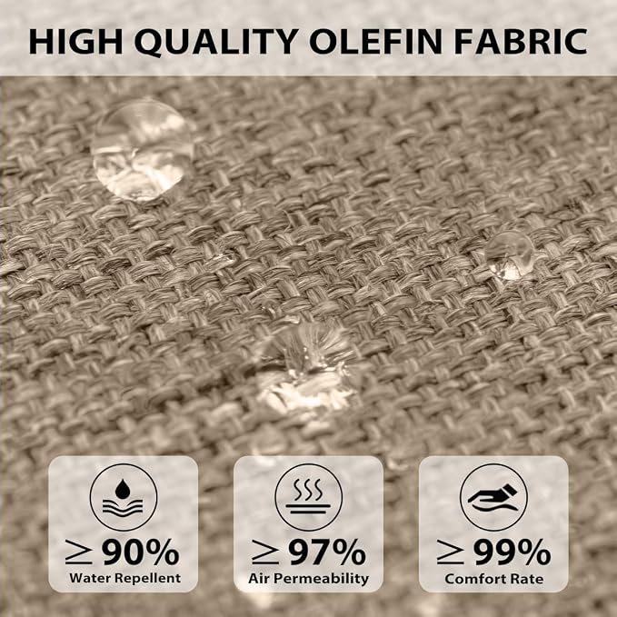 Sundale Outdoor Olefin Deep Seat Cushion, Patio Chair Cushion and Pillow - Image 2