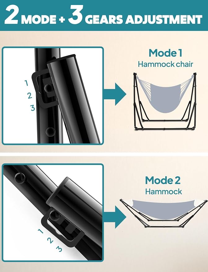 Anyoo 2 in 1 Hammock and Swinging Chair - Image 5