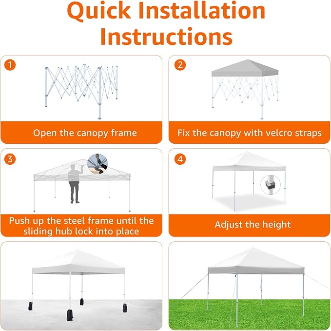 Amazon Basics Outdoor Pop Up 10 x 10 Canopy Tent - Image 4
