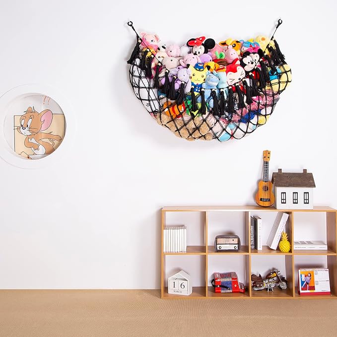 Large Stuffed Animal Net or Hammock Macrame Toy Display Plush Toy Holder Wall - Image 2