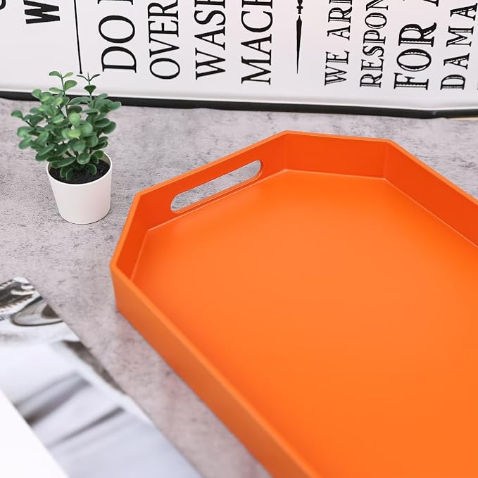 Orange Octagonal Serving Tray - Image 6