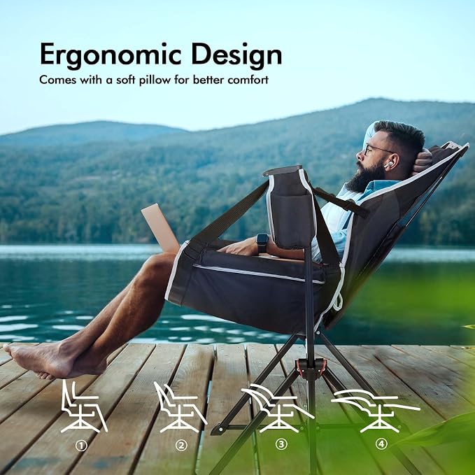 AKSOUL Hammock Camping Chair Swinging: Foldable & Portable Swing Chairs - Image 5