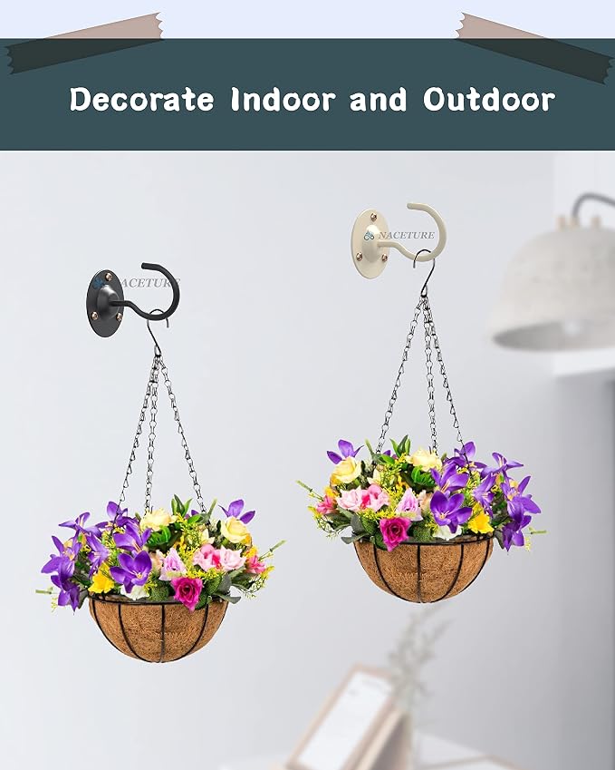 NACETURE Ceiling Hooks for Hanging Plants 3 Pack - Image 8