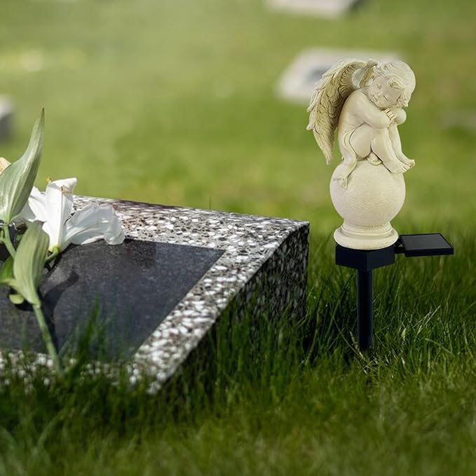 Solar Garden Angel Lights, Waterproof Outdoor Garden Angels Statue Decorations - Image 7