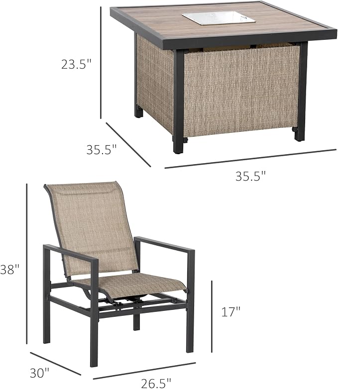 Outsunny 5 Piece Outdoor Dining Set - Image 7