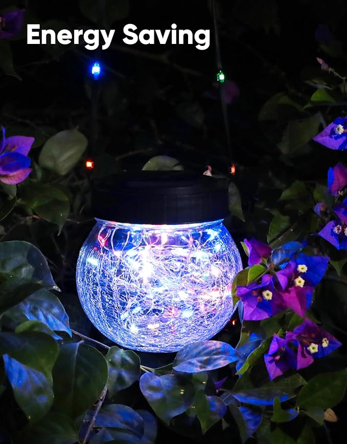 PARTPHONER Solar Lantern Solar Lights Outdoor Waterproof 6-Pack, Solar Powered - Image 6