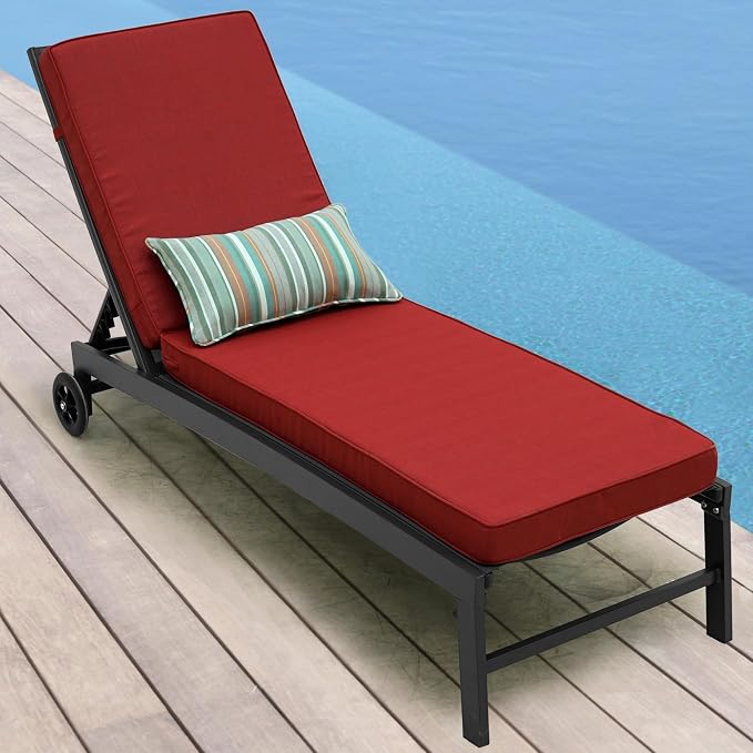 Outdoor Chaise Lounge Cushions, Olefin Lounge Cushion, Rainproof Color - Image 2