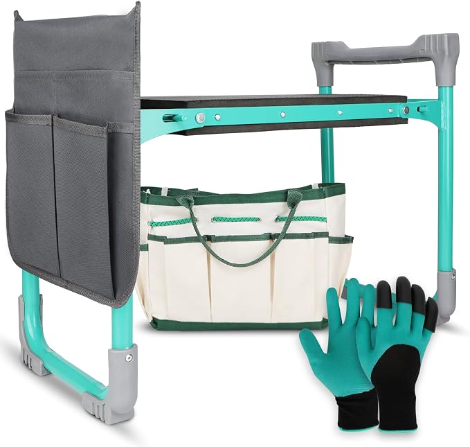Garden Kneeler and Seat, 2-in-1 Foldable Garden Bench by Unknown