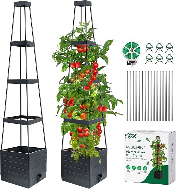 MQUPIN Tomato Planter Box with Trellis by MQUPIN