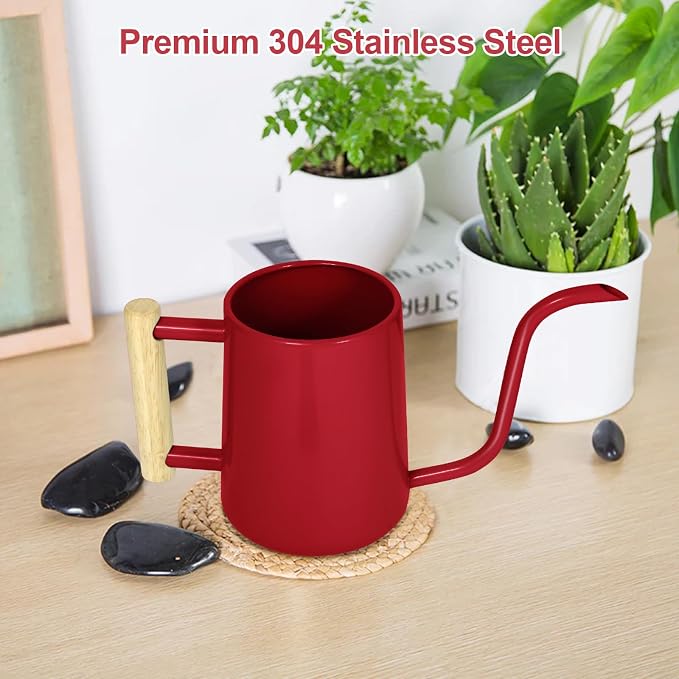 Watering Can Indoor Plants, 35 oz/1000 ml Metal Stainless Steel Watering Can Pot - Image 5