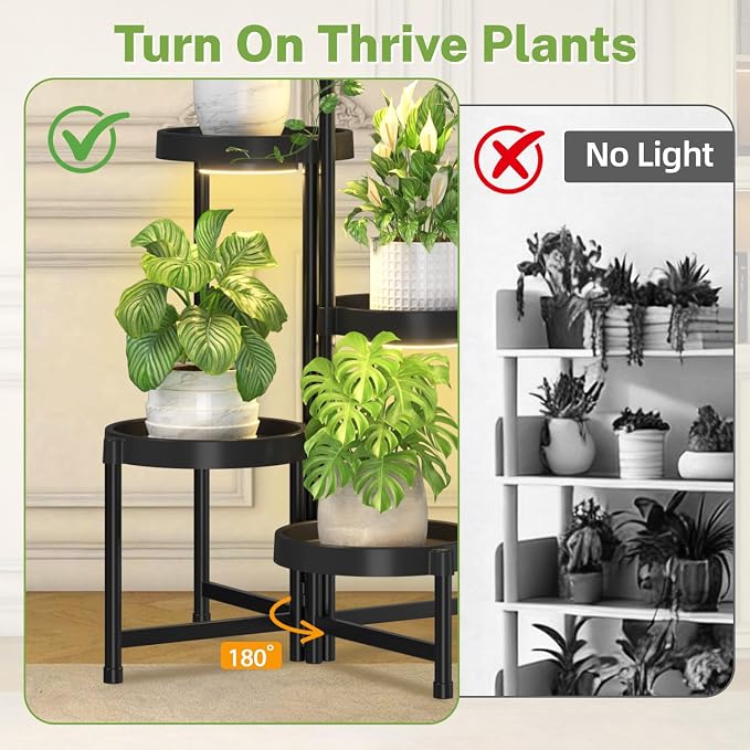iDavosic.ly 5 Tier Folding Plant Stand Indoor Outdoor - Image 5