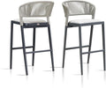 PURPLE LEAF Bar Stool Set of 2 Patio Bar Chairs by PURPLELEAF