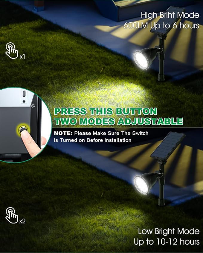 Solar Spot Lights Outdoor, 18 LED Bright Solar Powered Lights Outdoor - Image 4